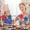6 Pcs 4th of July Wooden Star Decoration Independence Day Standing Wooden Star Tiered Tray Decor Farmhouse Rustic Patriotic Blocks Memorial Day Tabletop Decor for American Festival Home Decorations